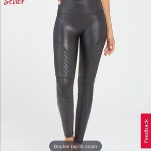 Spanx Moto Faux leather leggings